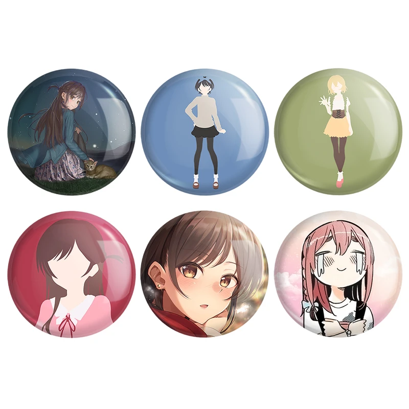 مگنت خندالو طرح انیمه کانوجواوکاری Kanojo Okarishimasu کد 1016A مجموعه 6 عددی