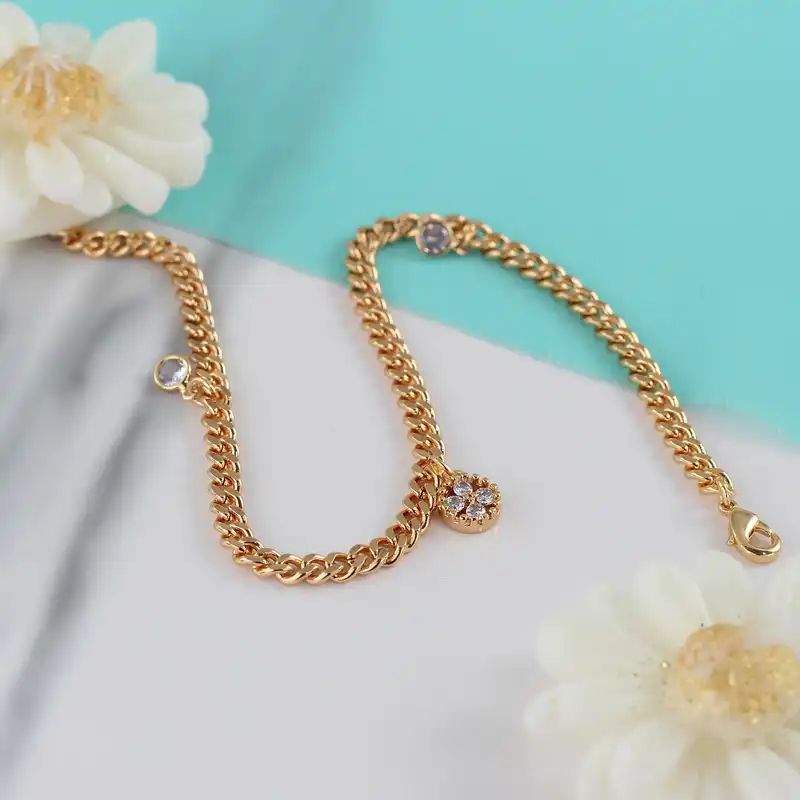 پابند زنانه وای اس ایکس مدل گل کد FF170