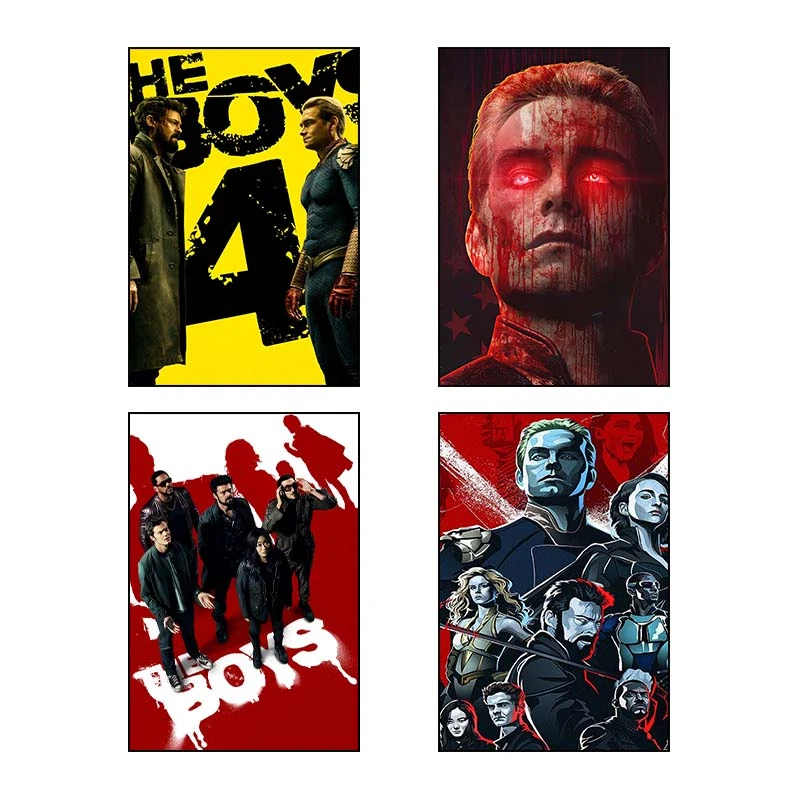 تابلو شاسي کارنيکا طرح The Boys کد 55640 مجموعه 4 عددی