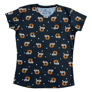 تی شرت آستین کوتاه زنانه اچ اند ام مدل روباه 2