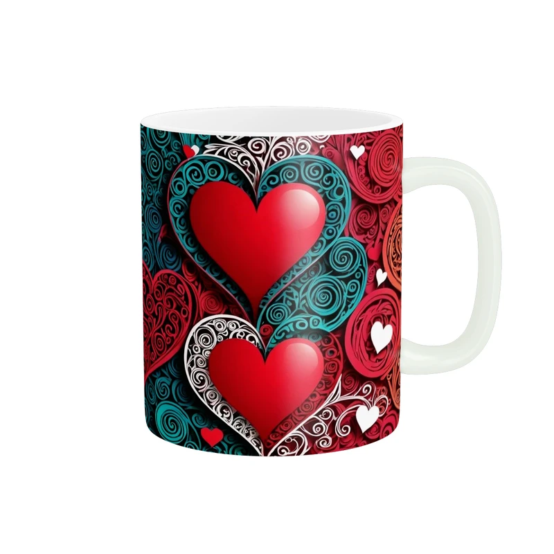 ماگ پاد آفرین طرح قلب کد 1547