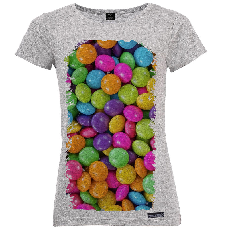 تی شرت آستین کوتاه زنانه 27 مدل Colorful Candy کد MH1169