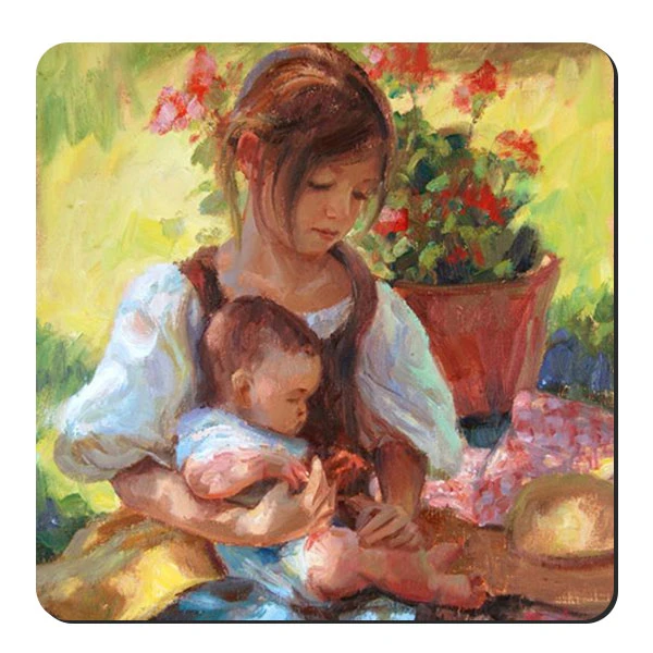  زیر لیوانی طرح دختر  و کودک کد nzl719