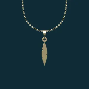 گردنبند طلا 18 عیار زنانه مدوپد مدل برگ کد BB2-1-1011