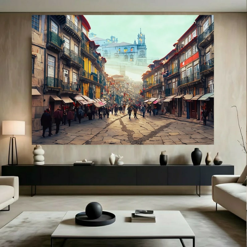 تابلو بوم طرح مخمل معماری اروپایی مدل منظره شهری کد FP106157 تابلو بوم طرح مخمل معماری اروپایی مدل منظره شهری کد FP106157