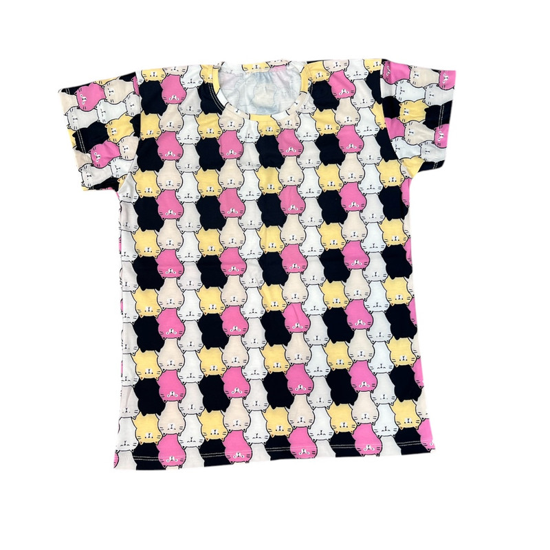 ست تی شرت و شلوار زنانه مدل گربه ای