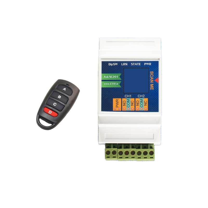 گیرنده و ریموت دربازکن دو کانال مدل SC201 گیرنده و ریموت دربازکن دو کانال مدل SC201