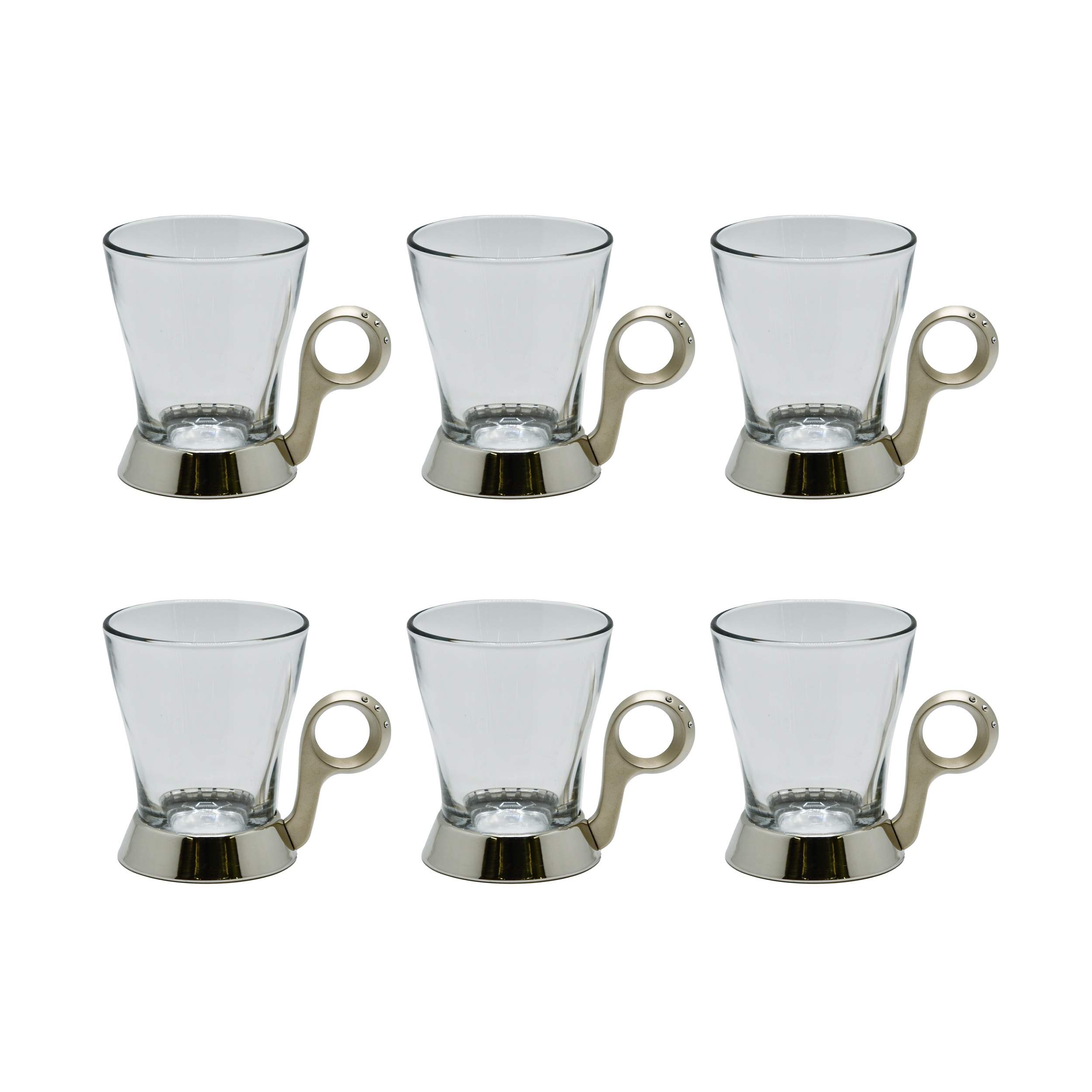 فنجان یونیک طرح شیشه کد 3697 مجموعه 6 عددی