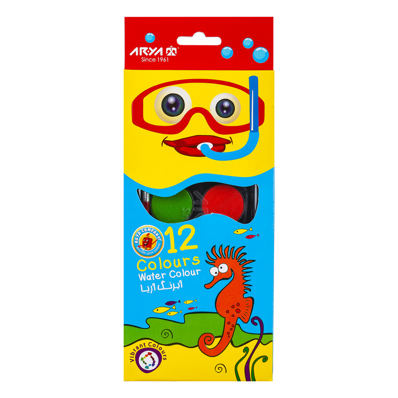 آبرنگ 12 رنگ آریا مدل 5009 کد 103494