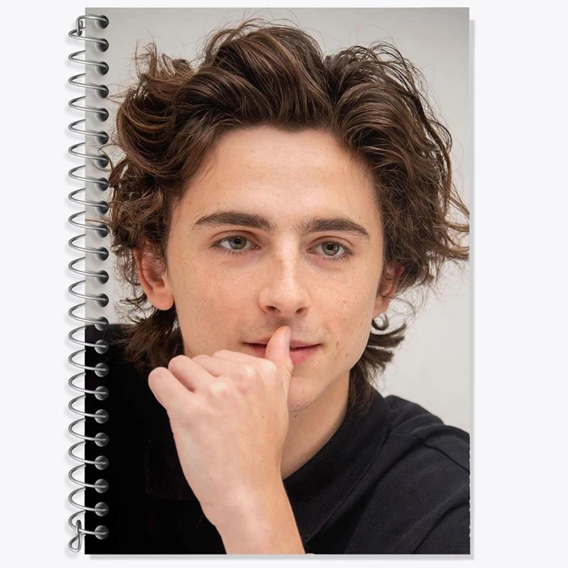 دفتر زبان 50 برگ خندالو مدل سه خط طرح تیموتی شالامی Timothée Chalamet کد 19286