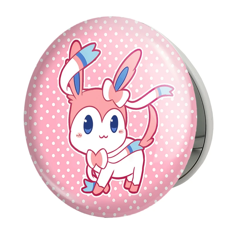 آینه جیبی خندالو طرح سیلوئون انیمه پوکمون مدل تاشو کد 17317 