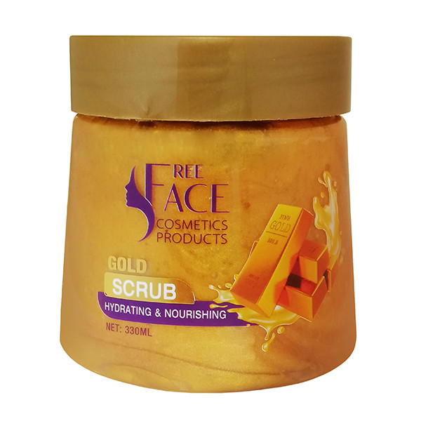 اسکراب لایه بردار فری فیس مدل Gold حجم 330 میلی لیتر