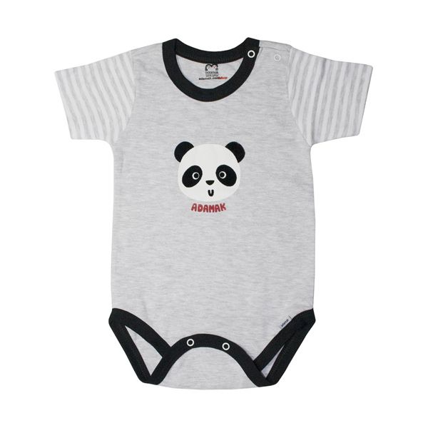 بادی آستین کوتاه نوزادی آدمک مدل پاندا کد 01 - - 2