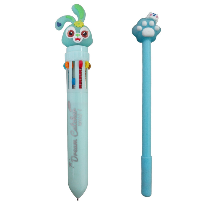 خودکار مدل ده رنگ طرح خرگوش به همراه مداد بینهایت مجموعه 2 عددی