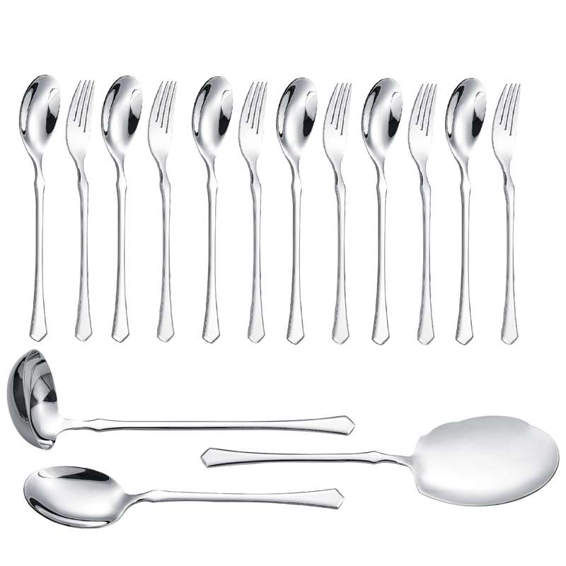 سرویس قاشق و چنگال 15 پارچه جی فی نی مدل G-257