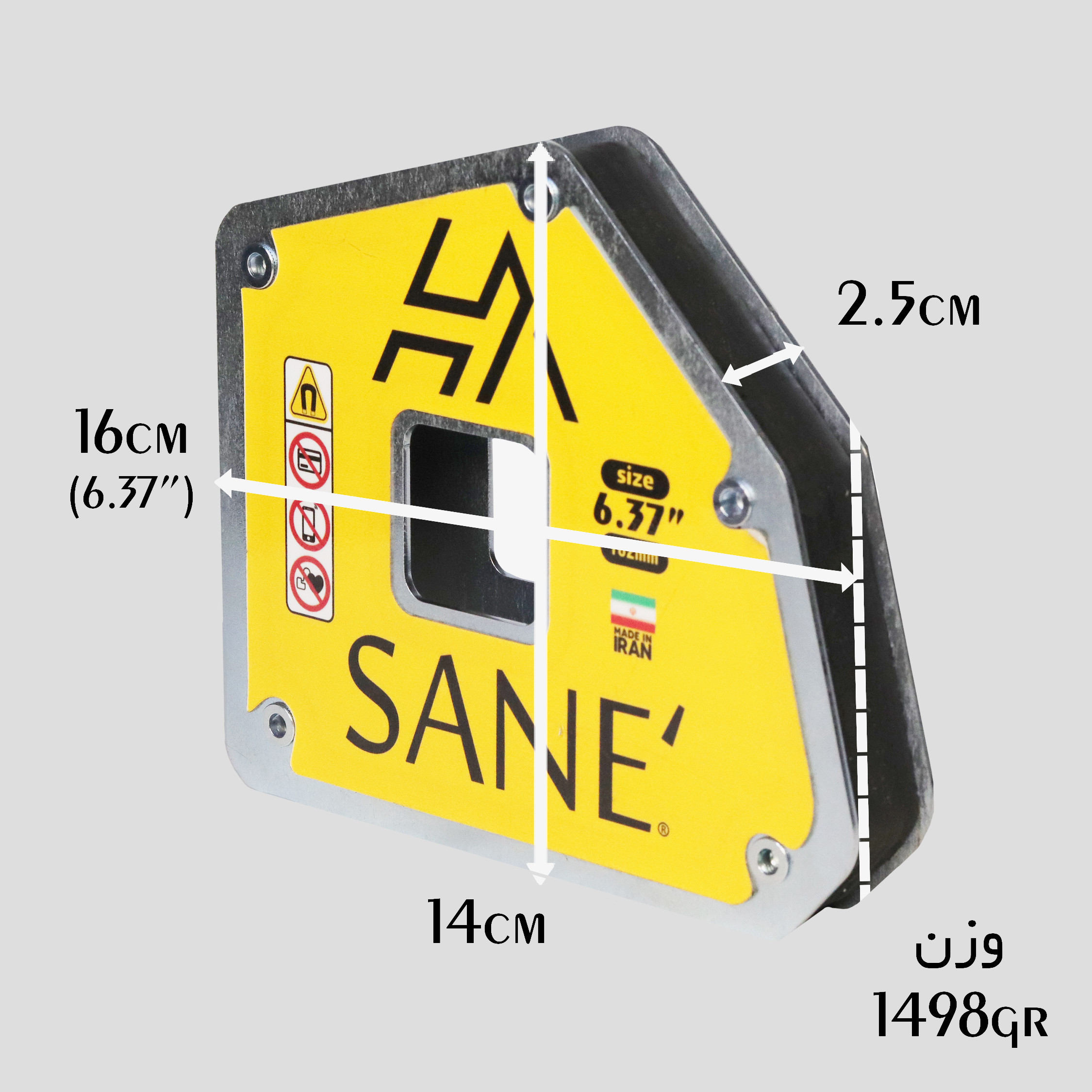 گونیا جوشکاری صانع مدل پنج ضلعی کد 6/37
