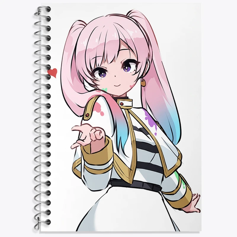 دفتر زبان 50 برگ خندالو مدل سه خط طرح انیمه فریرن (Frieren) کد 33832