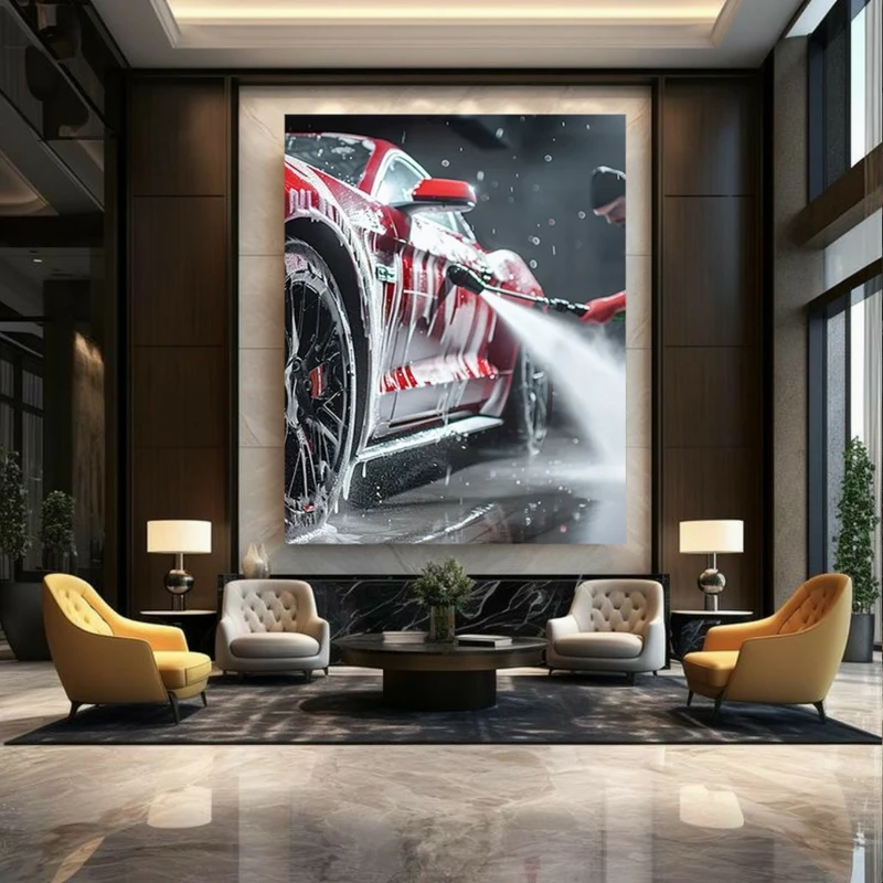 پوستر طرح ماشین مدل کارواش کد BK23924