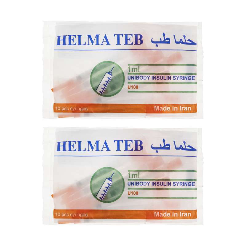 سرنگ 1 سی سی حلماطب مدل U100 بسته 20 عددی