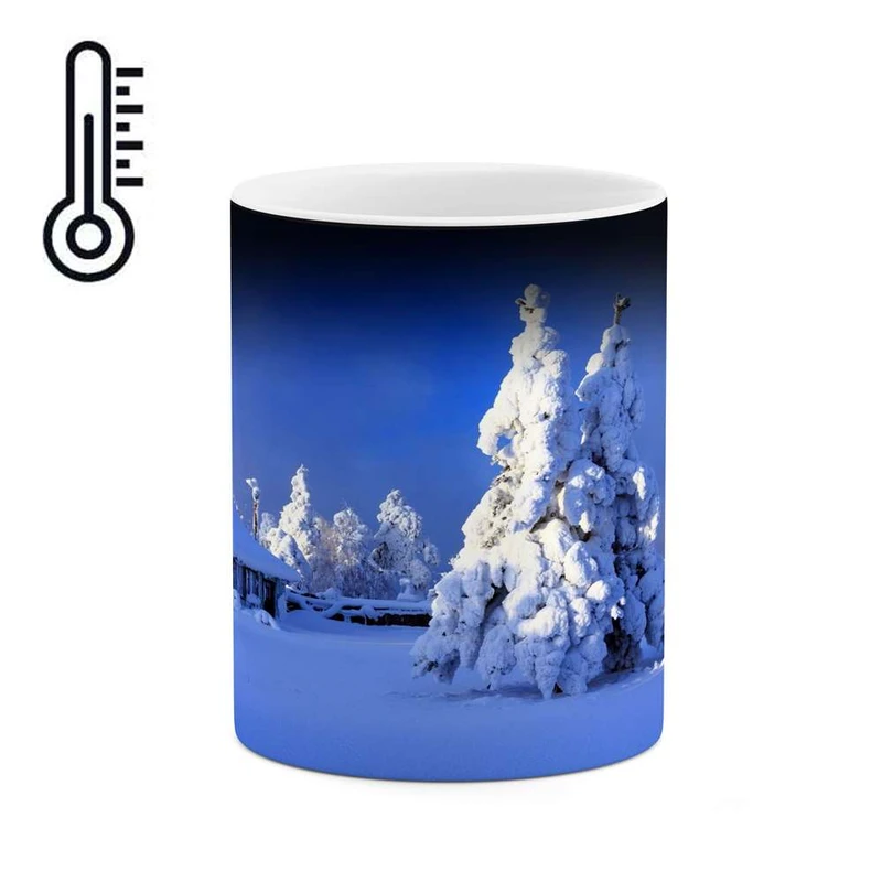 ماگ حرارتی کاکتی مدل منظره برفی کد mgh15079