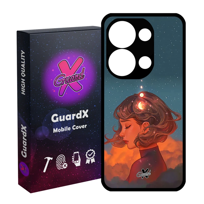 کاور گارد ایکس طرح Girl مدل Glass10302 مناسب برای گوشی موبایل شیائومی Redmi Note 13 Pro 4G / Poco M6 Pro 4G