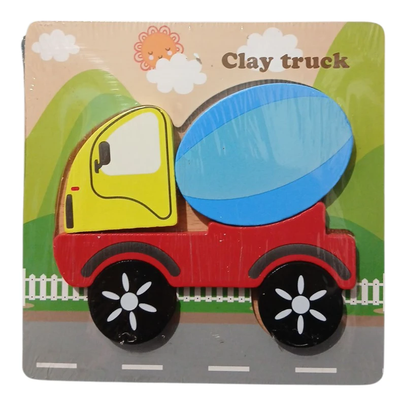 پازل آموزشی مدل برجسته طرح clay truck 