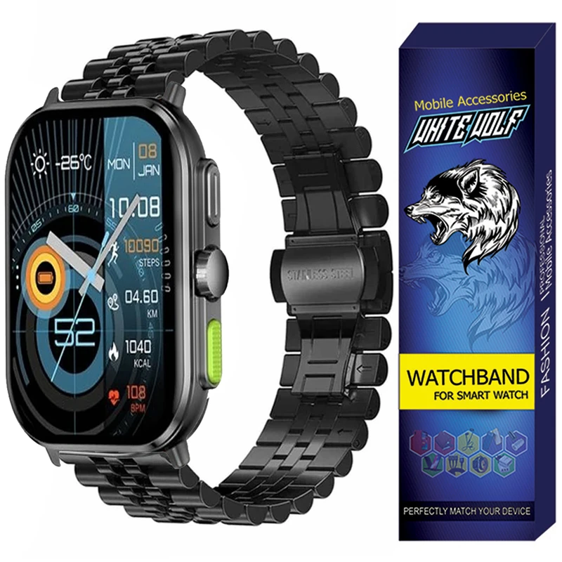 بند وایت ولف مدل WB-5Bead مناسب برای ساعت هوشمند گلوریمی GS2 Pro