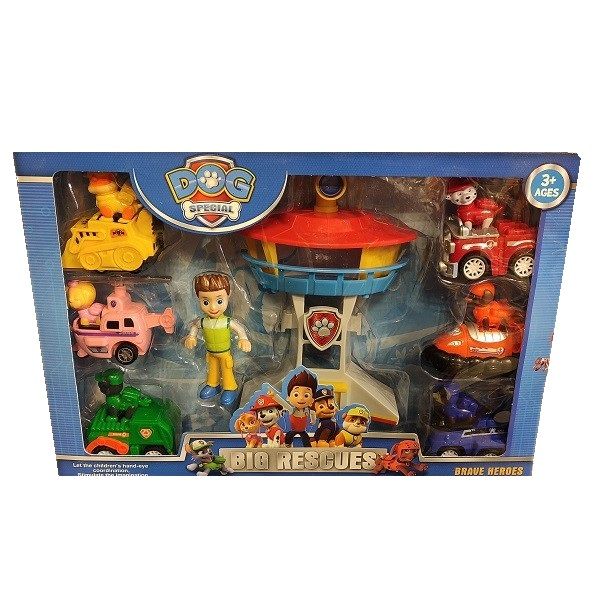 ماشین بازی طرح سگ های نگهبان مدل برج مجموعه 8 عددی