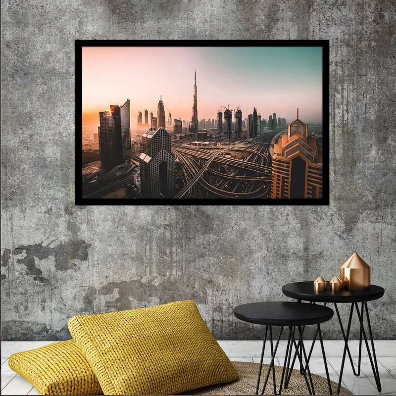 تابلو بکلیت طرح منظره شهر دبی مدل B-S2845