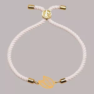 دستبند طلا 18 عیار زنانه الن نار مدل برگ کد ELN101617