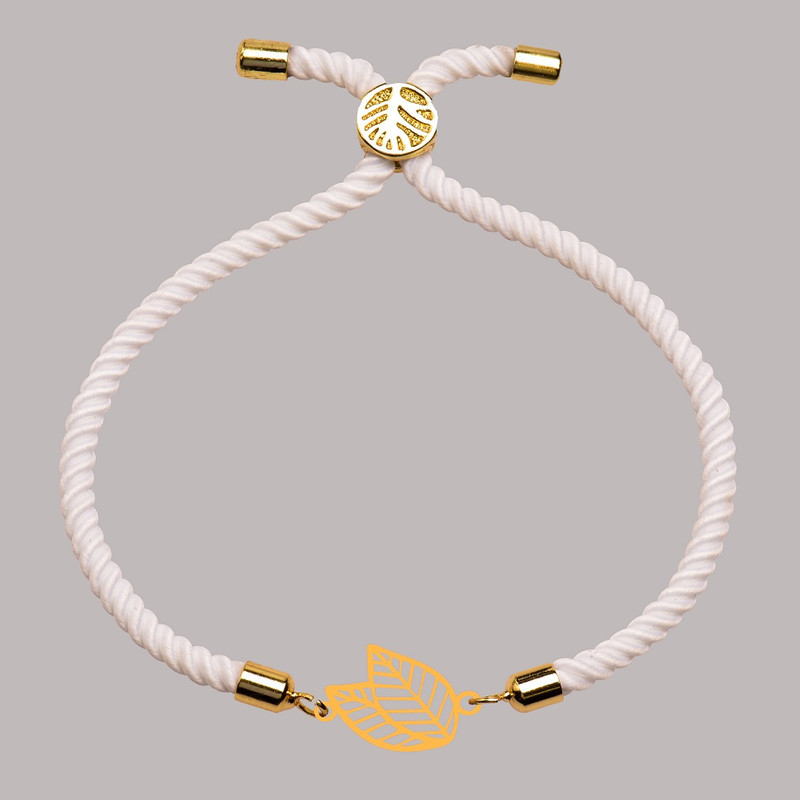 دستبند طلا 18 عیار زنانه الن نار مدل برگ کد ELN101617
