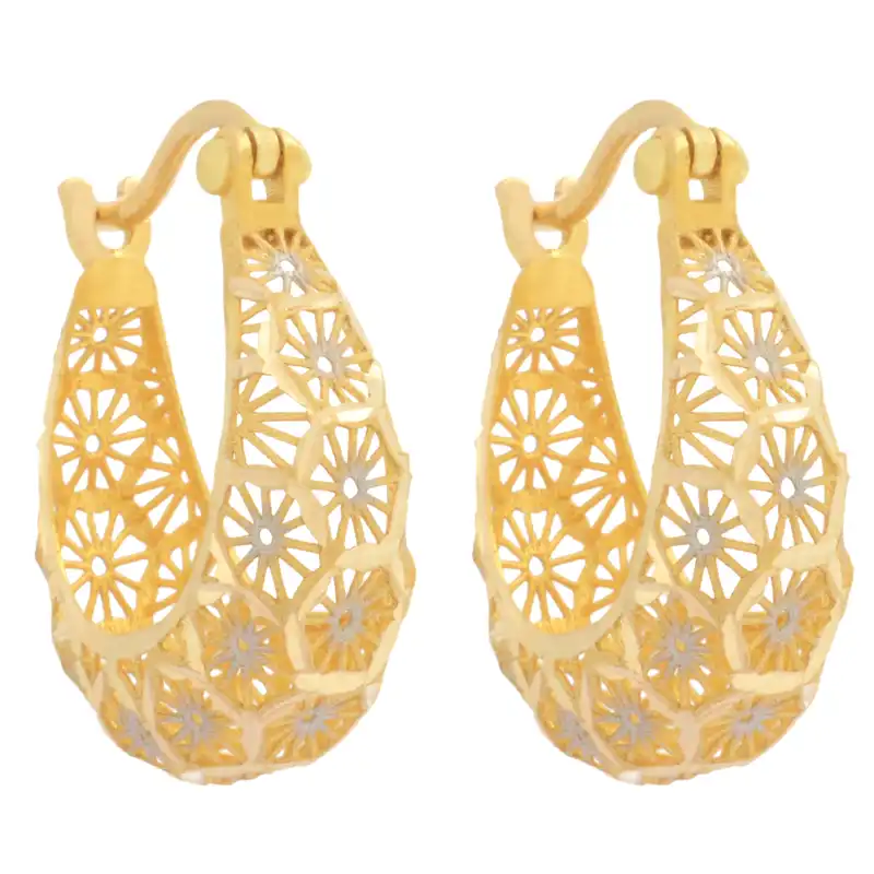 گوشواره طلا 18 عیار زنانه طلای مستجابی مدل فیوژن کد 1670905