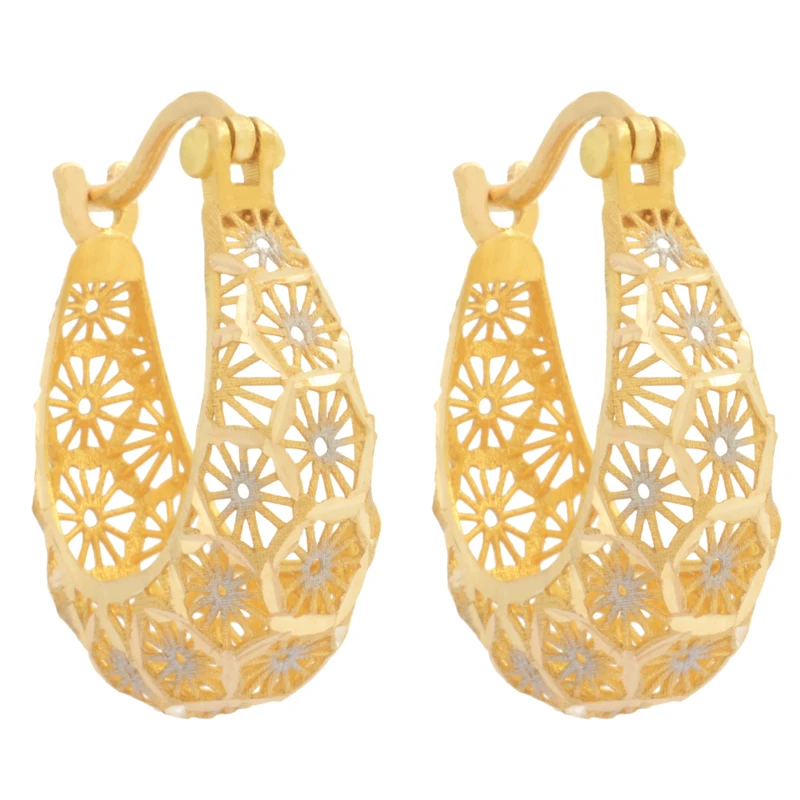 گوشواره طلا 18 عیار زنانه طلای مستجابی مدل فیوژن کد 1670905