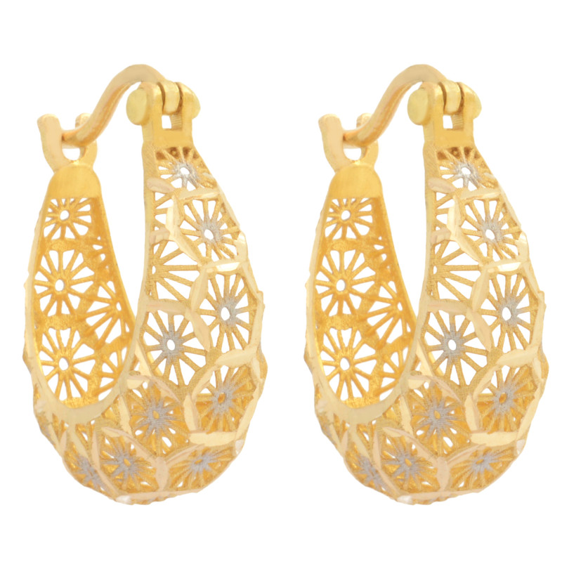 گوشواره طلا 18 عیار زنانه طلای مستجابی مدل فیوژن کد 1670905