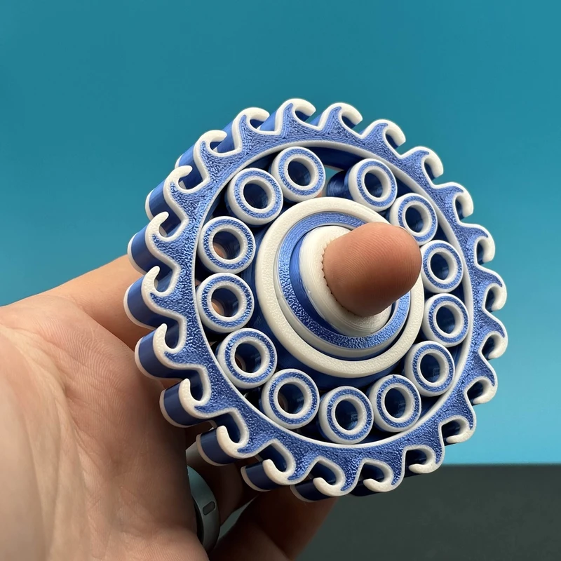 عکس شماره 2 : اسپینر طرح سه بعدی دو رنگ مدل ژیروسکوب