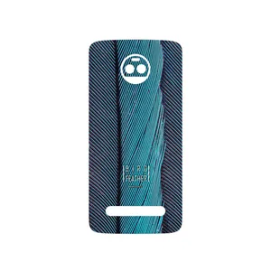 MAHOOT Turquoise feathers Cover Sticker for Motorola Moto Z2 Force