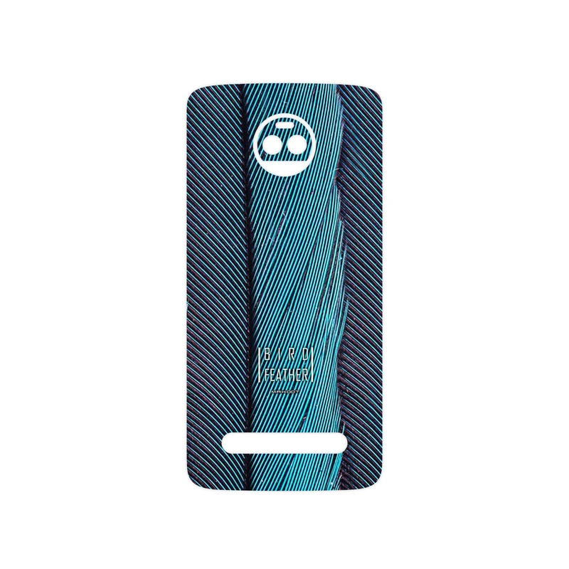 برچسب پوششی ماهوت مدل Turquoise feathers مناسب برای گوشی موبایل موتورولا Moto Z2 Force