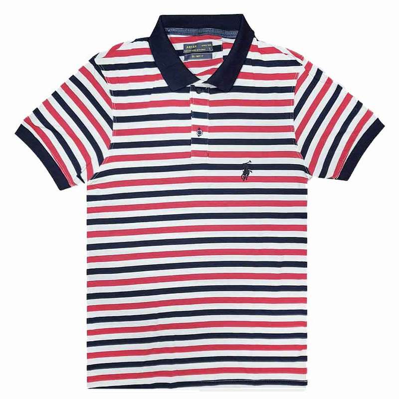 پولوشرت آستین کوتاه مردانه مدل راه راه کد 122138-13