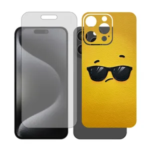 Glass Together model matte screen protector suitable for Apple iPhone 15 Pro Max mobile phone with cover sticker on the back of the phone