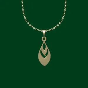 گردنبند طلا 18 عیار زنانه مدوپد مدل هندسی کد FF2-1-1075