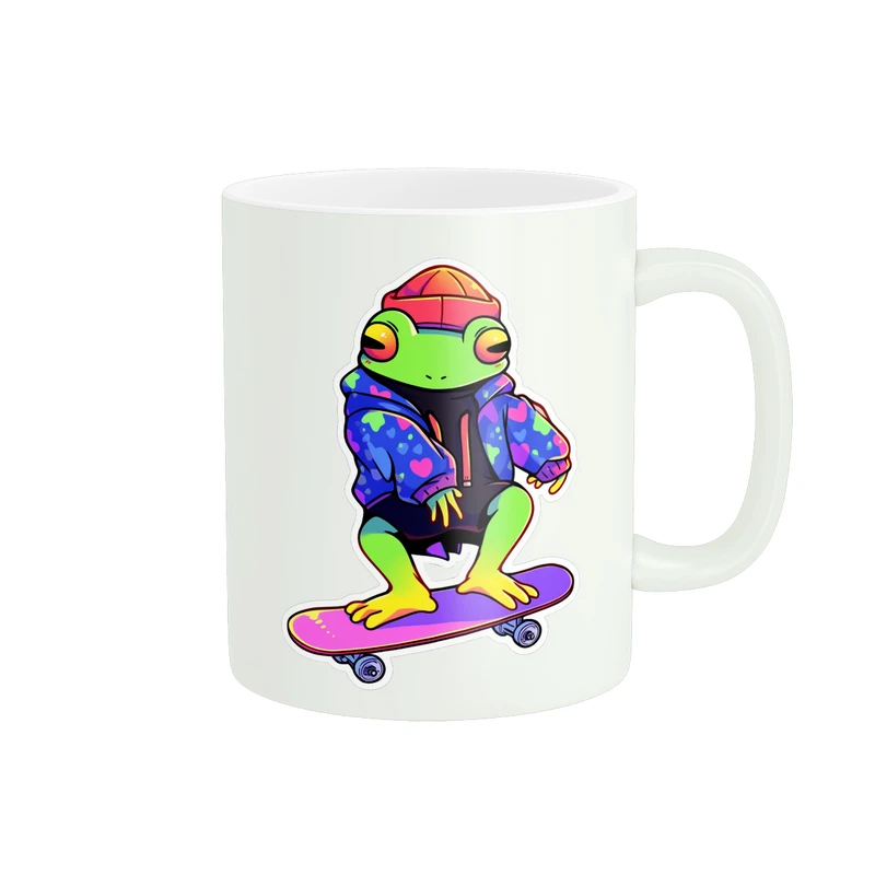 ماگ پاد آفرین طرح قورباغه روی اسکیت کد 978