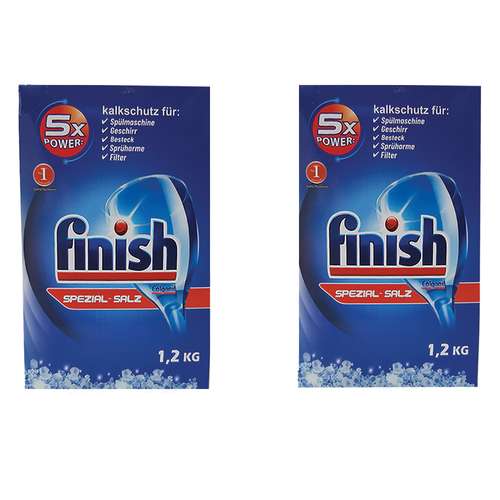 نمک ماشین ظرفشویی مدل کالگونیت وزن 1200 گرم بسته دو عددی