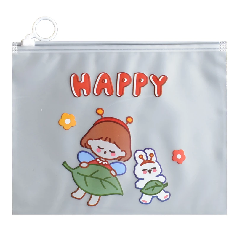 پوشه مدل زیپ دار طرح دختربچه کد 140202HAPPY