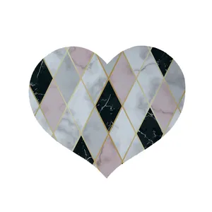 پادری مدل قلب طرح سنگ کد 8615 سایز 90x90 سانتی متر