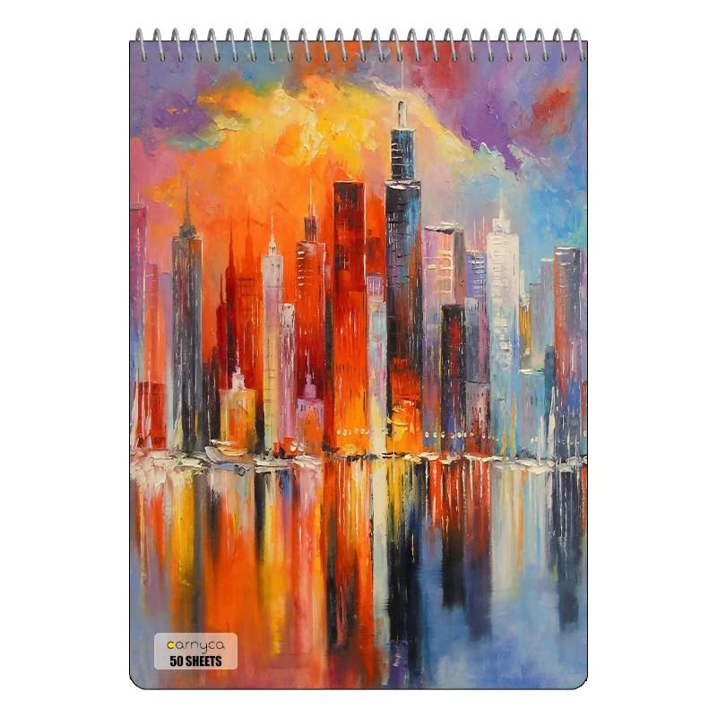 دفتر نقاشی 50 برگ سیمی کارنیکا طرح نقاشی های آبرنگی Watercolor Paintings کد 46223