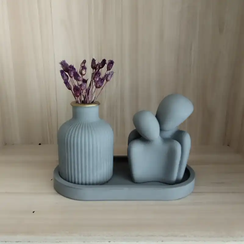 ست 3 تکه گلدان بتنی مدل عشق کد 0313