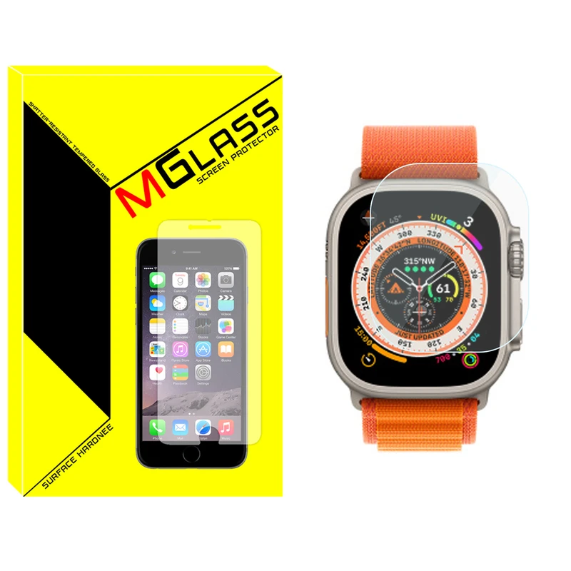 محافظ صفحه نمایش شیشه‌ای ام‌گلس مدل Glass-MG مناسب برای ساعت هوشمند ویرفیت BML Ultra max