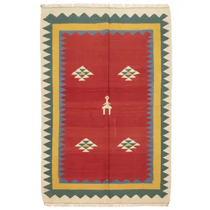 گلیم دستباف سه و نیم متری سی پرشیا کد 172234
