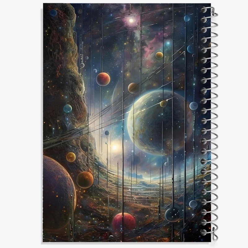 دفتر شطرنجی 50 برگ خندالو مدل کهکشان کد F1373