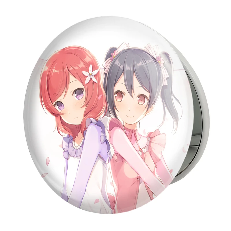 آینه جیبی خندالو طرح نیکو و ماکی انیمه لاو لایو Love Live مدل تاشو کد 18292 